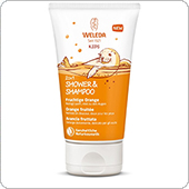 Weleda - KIDS Детский шампунь-гель для волос и тела АПЕЛЬСИН, 150 мл