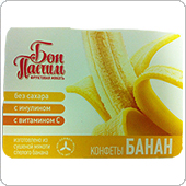 Конфеты Bon Pastil "БАНАН" с инулином без сахара