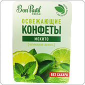Освежающие конфеты Bon Pastil "Мохито" без сахара, 8 штук