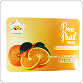 Освежающие конфеты Bon Pastil "Апельсин" без сахара, 8 штук
