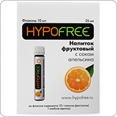 Напиток от гипогликемии HypoFree АПЕЛЬСИН 1 хе, 10 штук