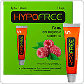 Гель от гипогликемии HypoFree со вкусом малины 0,5 хе (половинка), 10 штук