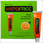 HypoFree - Гель от гипогликемии со вкусом апельсина 1 хе, 10 штук