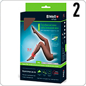 Колготки компрессионные плотные PRO B.Well JW-315 (I кл.компрессии, размер 2, черные)