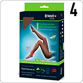 Колготки компрессионные плотные PRO B.Well JW-315 (I кл.компрессии, размер 4, черные)