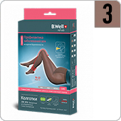 Колготки компрессионные прозрачные для беременных B.Well JW-316 (I кл.компрессии, 3, цвет Safari)