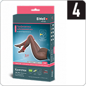 Колготки компрессионные прозрачные для беременных B.Well JW-316 (I кл.компрессии, 4, цвет Nero)