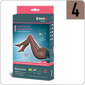 Колготки компрессионные прозрачные для беременных B.Well JW-316 (I кл.компрессии, 4, цвет Safari)