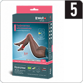 Колготки компрессионные прозрачные для беременных B.Well JW-316 (I кл.компрессии, 5, цвет Nero)