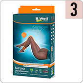 Колготки компрессионные прозрачные для беременных B.Well JW-327 (размер 3, цвет Natural)