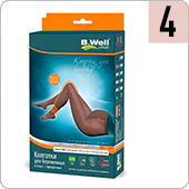 Колготки компрессионные прозрачные для беременных B.Well JW-327 (размер 4, цвет Natural)