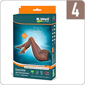 Колготки компрессионные прозрачные для беременных B.Well JW-327 (размер 4, цвет Safari)
