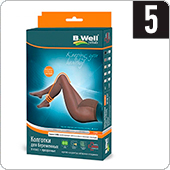 Колготки компрессионные прозрачные для беременных B.Well JW-327 (размер 5, цвет Nero)