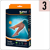Гольфы компрессионные прозрачные B.Well JW-121 (II кл.компрессии, 3, цвет Natural)