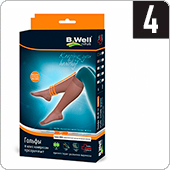 Гольфы компрессионные прозрачные B.Well JW-121 (II кл.компрессии, 4, цвет Nero)