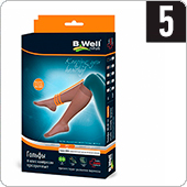 Гольфы компрессионные прозрачные B.Well JW-121 (II кл.компрессии, 5, цвет Nero)