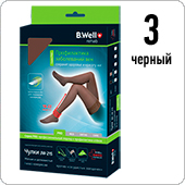 Чулки компрессионные ажурный верх B.Well PRO JW-215 (I кл.компрессии, размер 3, цвет черный)