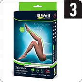 Колготки компрессионные прозрачные B.Well JW-311 (I кл.компрессии, размер 3, цвет Nero)
