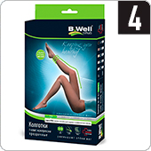 Колготки компрессионные прозрачные B.Well JW-311 (I кл.компрессии, размер 4, цвет Nero)