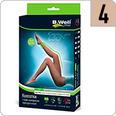 Колготки компрессионные прозрачные B.Well JW-311 (I кл.компрессии, размер 4, цвет Visone)