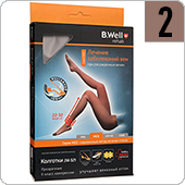 Колготки компрессионные прозрачные B.Well JW-321 (II кл.компрессии, размер 2, цвет Safari)