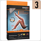 Колготки компрессионные прозрачные B.Well JW-321 (II кл.компрессии, размер 3, цвет Visone)