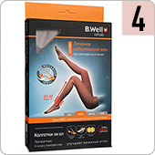 Колготки компрессионные прозрачные B.Well JW-321 (II кл.компрессии, размер 4, цвет Natural)