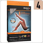 Колготки компрессионные прозрачные B.Well JW-321 (II кл.компрессии, размер 4, цвет Visone)