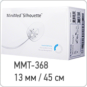 Инфузионный набор MMT-368, силуэт, канюля 13 мм и трубочка 45 см