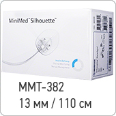 Инфузионный набор MMT-382, силуэт, канюля 13 мм и трубочка 110 см