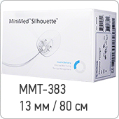 Инфузионный набор MMT-383, силуэт, канюля 13 мм и трубочка 80 см