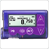Инсулиновая помпа Medtronic Paradigm (Медтроник ММТ-715WWP) малинового цвета