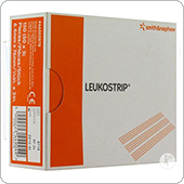 Адгезивная прозрачная пленка Smith&Nephew LEUKOSTRIP / ЛЕЙКОСТРИП (13 x 102 мм), 50 штук