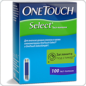 Тест-полоски Ван Тач Селект 100 штук (OneTouch Select)