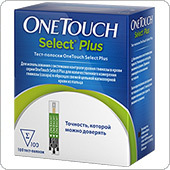 Тест-полоски Ван Тач Селект Плюс 100 штук (OneTouch Select Plus)