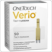 Тест-полоски OneTouch Verio IQ 50 штук (ВанТач Верио АйКью)