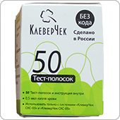 Тест-полоски Клевер-Чек СКС, 50 штук