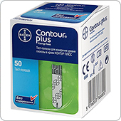 Тест-полоски Контур Плюс 50 штук (Contour Plus)