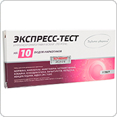 ИммуноХром-10-МУЛЬТИ-Экспресс (десять видов наркотиков в моче), 1 тест