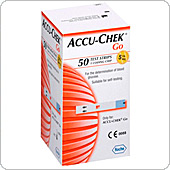 Тест-полоски Акку-чек Гоу 50 штук (Accu-Chek Go)