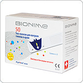 Тест-полоски Бионайм 50 штук (Bionime)