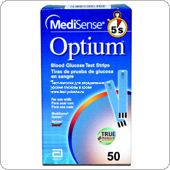 Тест-полоски Оптиум Плюс 50 штук (Optium Plus)