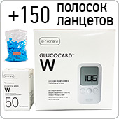 Глюкометр Глюкокард W (комплект на 150 измерений)