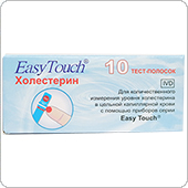 Тест-полоски ИзиТач (EasyTouch) холестерин, 10 штук