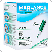 Одноразовые ланцеты Medlance Plus Extra (2.4 мм), 200 штук