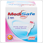 Ланцет автоматический Medisafe Solo (23G 2,0 мм), 200 штук