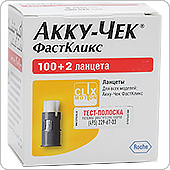 Ланцеты Акку-Чек Фасткликс 102 штуки в барабанах (FastClix)