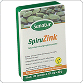 Sanatur - СпируЦинк, 100 таблеток по 400 мг в пластиковом пенале