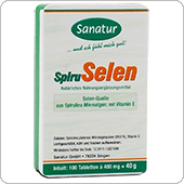 Sanatur - СпируСелен, 100 таблеток по 400 мг в пластиковом пенале