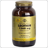 Solgar - Натуральный соевый лецитин, 1360 мг, 100 капсул